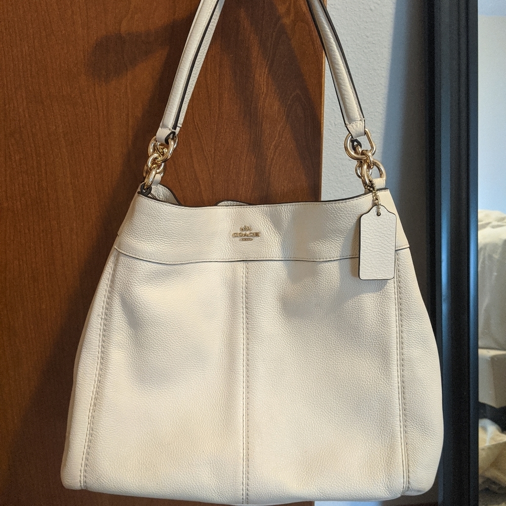 Coach purse, ivory